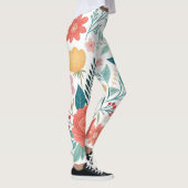 Lebhaftes, florales Multioptikmuster Leggings (Rechts)