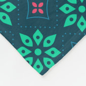 Lebhaftes florales nahtloses Muster Fleecedecke (Ecke)