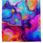 Lebhaftes flüssiges Artwork Duschvorhang (Vorderseite)