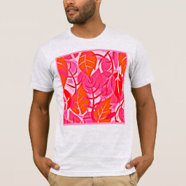 Lebhaftes Foliage Elegance Muster T-Shirt