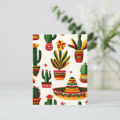 Lebhaftes Folksy Latin Feiertagskarte (Stehend Vorderseite)