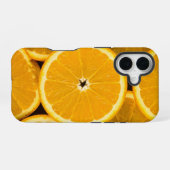 Lebhaftes Foto des Orange Citrus Fruit Pattern iPhone 16 Hülle (Rückseite (Horizontal))
