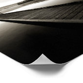 lebhaftes Foto in Schwarz-Weiß-Landschaft Poster (Ecke)