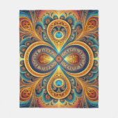 Lebhaftes Fraktal Art Fleece Blanket (Vorderseite)