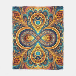 Lebhaftes Fraktal Art Fleece Blanket