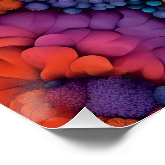 Lebhaftes Fraktal Bloom Poster (Ecke)