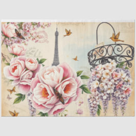 Lebhaftes französisches Collage Decoupage | Parise Seidenpapier