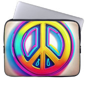 Lebhaftes Friedenswerk Laptopschutzhülle (Vorderseite)