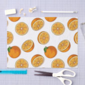 Lebhaftes frischen Orangenzitrus Frucht Nahtloses  Seidenpapier (Handwerk)