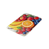 Lebhaftes frisches Obst Badematte (Schrägansicht)