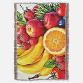 Lebhaftes frisches Obst Decke (Vorderseite Vertikal)