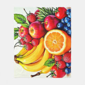 Lebhaftes frisches Obst Fleecedecke (Vorderseite)
