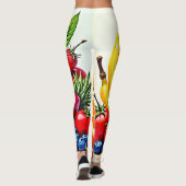 Lebhaftes frisches Obst Leggings (Rückseite)
