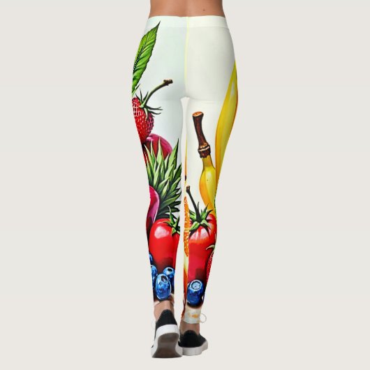 Lebhaftes frisches Obst Leggings (Rückseite)