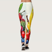 Lebhaftes frisches Obst Leggings (Rückseite)