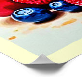Lebhaftes frisches Obst Poster (Ecke)