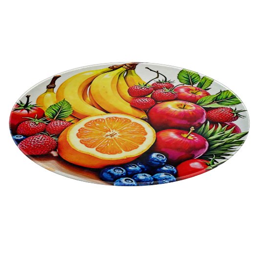 Lebhaftes frisches Obst Schneidebrett (Ecke)