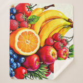 Lebhaftes frisches Obst Sherpadecke (Vorderseite)