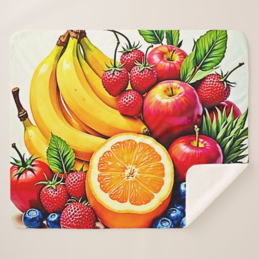 Lebhaftes frisches Obst Sherpadecke (Vorderseite (Horizontal))