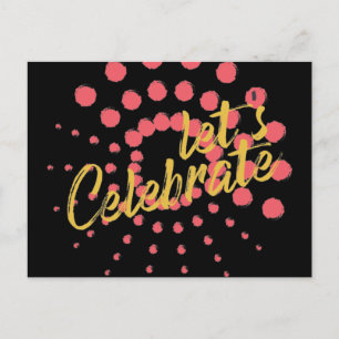 Lebhaftes, fröhliches und lustiges Design von "Let Postkarte