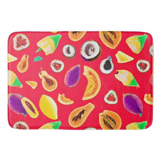 Lebhaftes Fruchtigkeit Delight Pattern Badematte (Vorderseite)