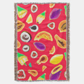 Lebhaftes Fruchtigkeit Delight Pattern Decke (Vorderseite Vertikal)