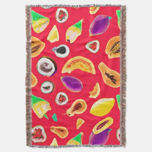 Lebhaftes Fruchtigkeit Delight Pattern Decke (Vorderseite Vertikal)