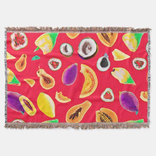Lebhaftes Fruchtigkeit Delight Pattern Decke (Vorderseite)