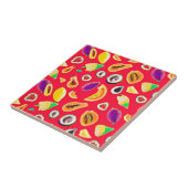 Lebhaftes Fruchtigkeit Delight Pattern Fliese (Seite)
