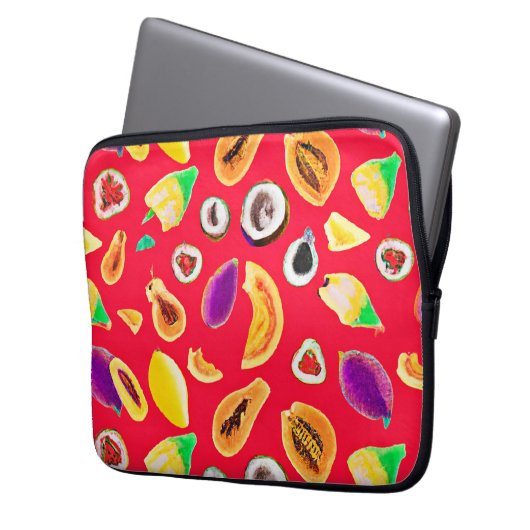 Lebhaftes Fruchtigkeit Delight Pattern Laptopschutzhülle (Vorderseite Links)