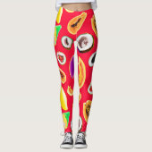 Lebhaftes Fruchtigkeit Delight Pattern Leggings (Vorderseite)