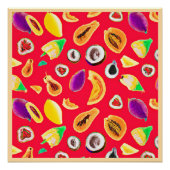 Lebhaftes Fruchtigkeit Delight Pattern Poster (Vorderseite)