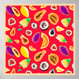 Lebhaftes Fruchtigkeit Delight Pattern Poster