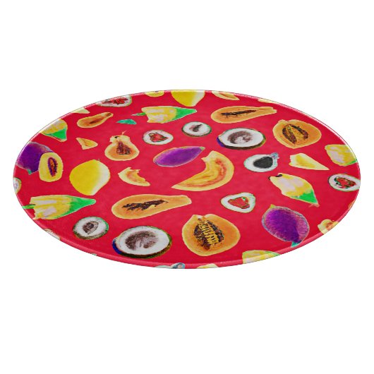Lebhaftes Fruchtigkeit Delight Pattern Schneidebrett (Ecke)