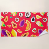 Lebhaftes Fruchtigkeit Delight Pattern Strandtuch (Vorderseite)