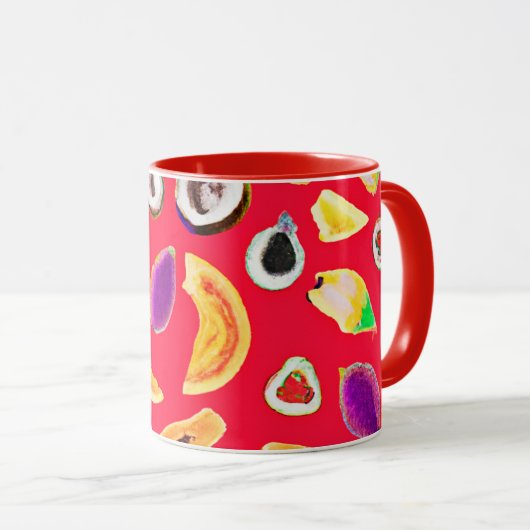 Lebhaftes Fruchtigkeit Delight Pattern Tasse (VorderseiteRechts)