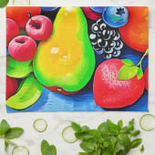 Lebhaftes Fruchtleben Geschirrtuch (Gefaltet)