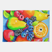 Lebhaftes Fruchtleben Geschirrtuch (Horizontal)