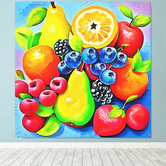 Lebhaftes Fruchtleben Leinwanddruck (Insitu (Holzboden))