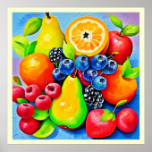 Lebhaftes Fruchtleben Poster (Vorne)