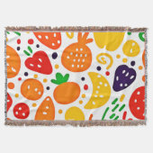 Lebhaftes Fruchtmuster Decke (Vorderseite)