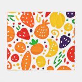 Lebhaftes Fruchtmuster Fleecedecke (Vorderseite (Horizontal))