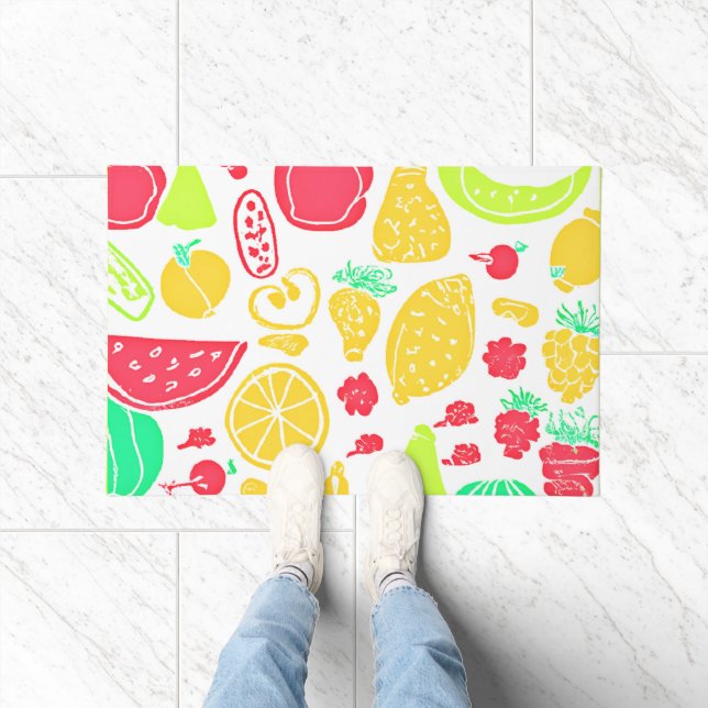 Lebhaftes Fruchtmuster Fußmatte (Indoor)