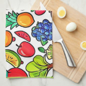 Lebhaftes Fruchtmuster Geschirrtuch (Viertel Falte)