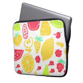 Lebhaftes Fruchtmuster Laptopschutzhülle (Vorderseite Links)
