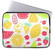 Lebhaftes Fruchtmuster Laptopschutzhülle (Vorderseite)