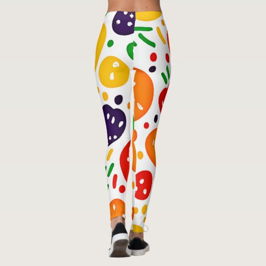 Lebhaftes Fruchtmuster Leggings (Rückseite)