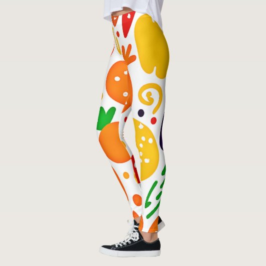 Lebhaftes Fruchtmuster Leggings (Links)
