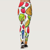 Lebhaftes Fruchtmuster Leggings (Rückseite)
