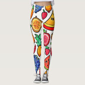 Lebhaftes Fruchtmuster Leggings (Vorderseite)